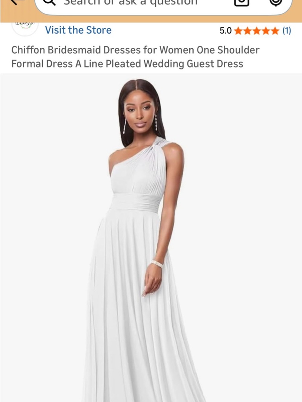 Elegant One-Shoulder Evening Dress
